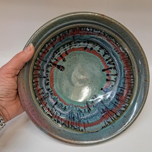 #250519 Bowl, Green/Blue/Red Fiesta $22 at Hunter Wolff Gallery